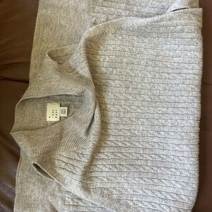 Target Gray Cable Knit Muscle Tee